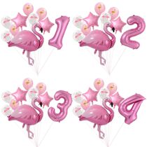 Giant Flamingo Foil Balloon Set 30Inch Pink Number Balloons