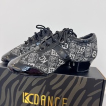 Aoju Dance Clothes KC Latin Dance Indoor Teacher Shoes New Super Brazed Leather Stitching Presbyopia Mens and Womens Same Style Teacher Shoes