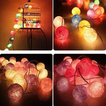 Romantic bedroom cotton thread ball led small colorful lights Decorative lights Small bulb string lights Star lights Flashing lights starry lights string lights
