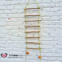 Handmade creative natural dried branches hanging ornaments wooden ladder leaves Immortal dried flowers dead wood branches eucalyptus