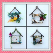 Simulation flower and bird squirrel white pigeon dry branch kindergarten creative jewelry aerial hanging decoration environment decoration decoration