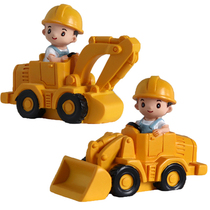  Cake decoration Excavator parts Engineering suit Engineering car engineering team decoration Sand truck excavator doll
