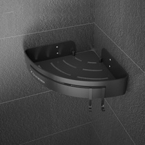 Ogee black triangle shelf Space aluminum free hole bathroom corner Bathroom triangle basket Kitchen corner rack