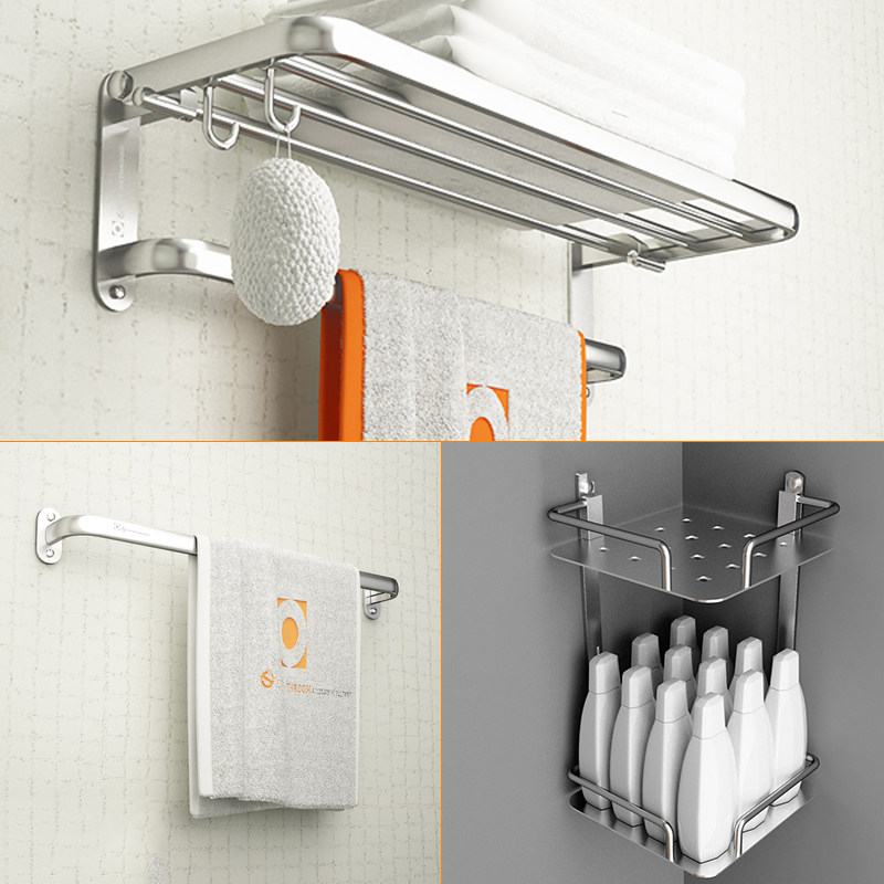 Ogy Bathroom Space Aluminum Five Pieces Of Hardware Pendants Suit Makeup Room Bathroom BATHROOM SHELF WALL-MOUNTED