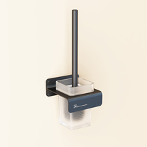 Ouji free hole space aluminum toilet toilet toilet brush shelf Wall-mounted wall-mounted bathroom long handle light luxury