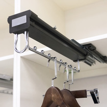 Top-mounted wardrobe hanger Double rail cabinet hanger Damping buffer Top-mounted pants shelf