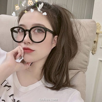 Black frame simple new anti-blue light anti-radiation glasses Korean version of the tide female net red thin myopia flat glasses frame