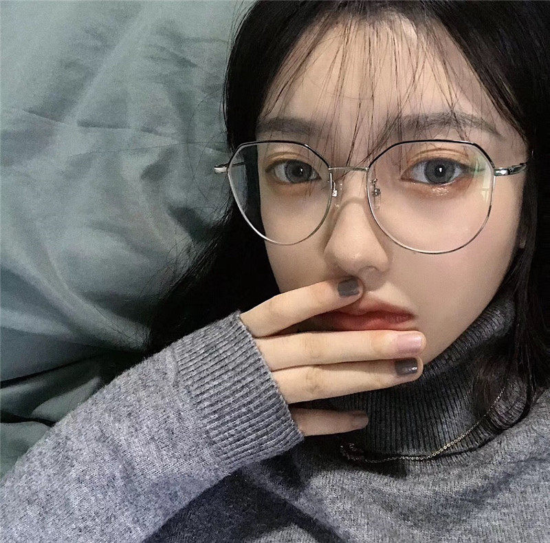 Myopia glasses women's power can be equipped with black frame makeup artifact Frame female ins wind Korean version of the tide round face big face is thin
