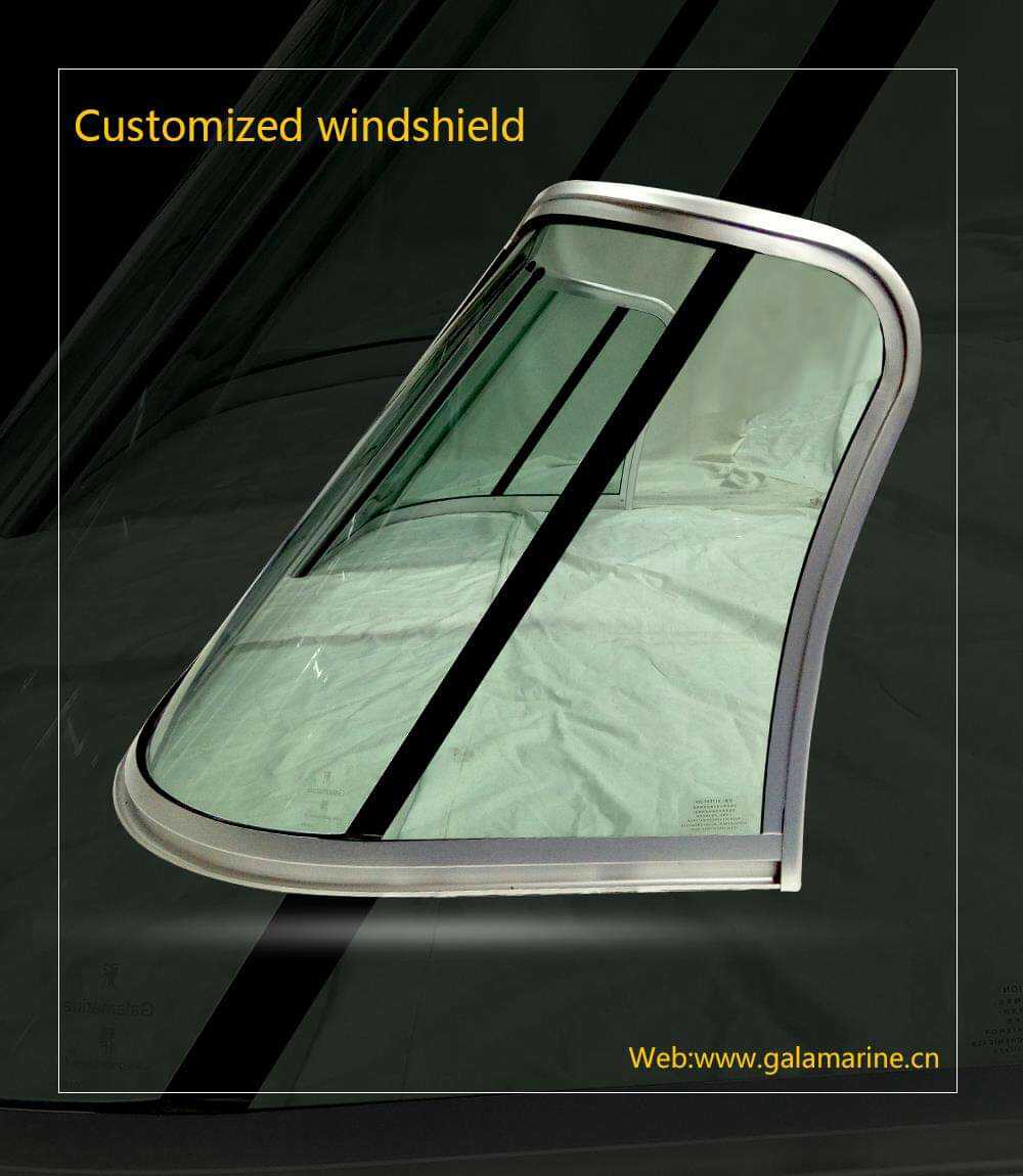 Song Ja Galamarine Custom Aluminum Alloy Marine Toughened Acrylic Windshield Aluminum Alloy Speedboat