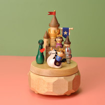 jeancard Taiwan music box Adventure castle swivel wooded eight-soundbox to send girl childs birthday present