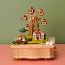 jeancard music box naughty forest skyscraper Taiwan wooded eight-soundbox to send toddler girl birthday present