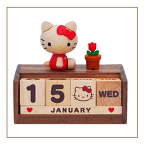 jeancard perpetual calendar KT cat Taiwan woody desktop calendar swing piece cute kid girlfriend girl day gift