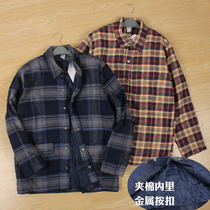 Run cotton thin cotton coat shirt fashion plaid loose casual large size bottoming coat shirt mens clothing