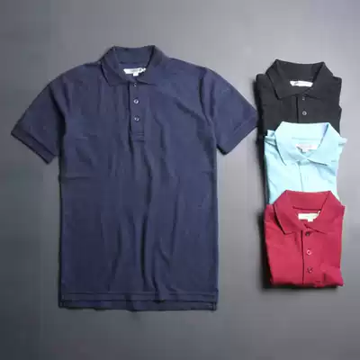 Comfortable durable Pearl cotton breathable polo shirt business lapel short sleeve T-shirt simple solid color casual large size men's clothing