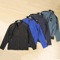 High-end assault jacket soft shell windproof waterproof outdoor sports leisure stand collar jacket loose size jacket mens clothing