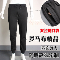 No ball spring and autumn good goods Ah Ying high-end Roman cloth casual sports pants Wei pants mens pants