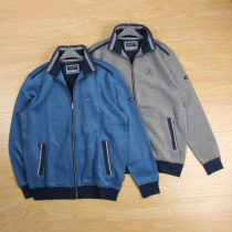 Very unusual standing collar business gentleman loose fat size casual zipper cardigan sweater jacket mens clothing