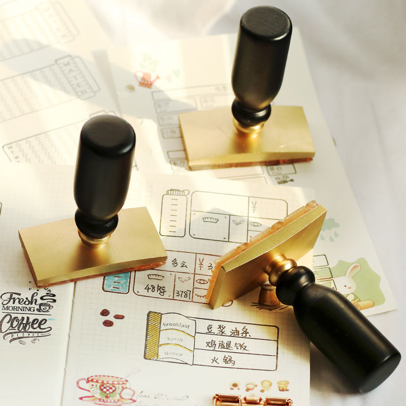 Hands Account Seal Tool Time Hand Ledger Program Billing Badge Printed Cartoon Art Weather Brass Seal Print Clay