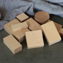 WEEK BAR beech wood Wood square log DIY wood carving transparent seal modified wood block