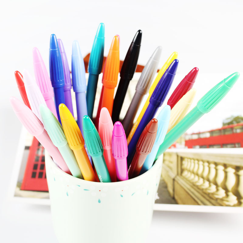 Week 8 hand account stationery water-based pen Muna eyebrow fiber pen Hook pen Color gel pen Graffiti pen