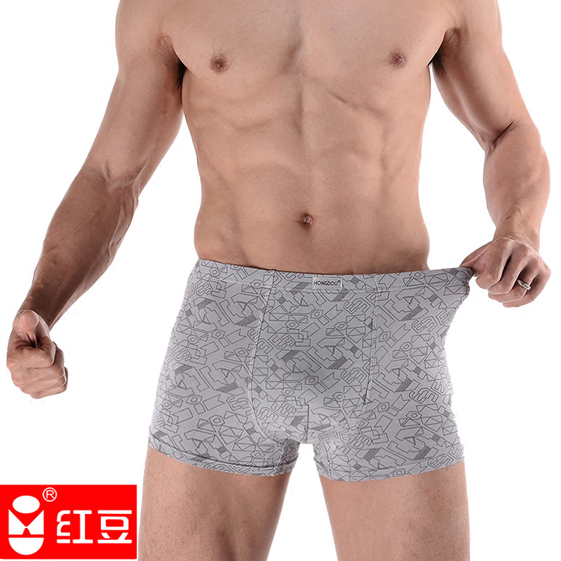 Quần Red Bean Mens Mordale Panties Flat Corner Shorts Mid-eo Sexy Breathable Four Corners Mens Panties.