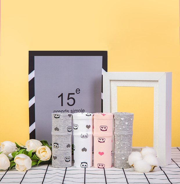 Mùa xuân quần lót đỏ đậu nữ cotton triangle quần đùi tam giác màu xám quần trắng cô gái quần 4 món quà quần hộp mẫu quần sịp nam đẹp