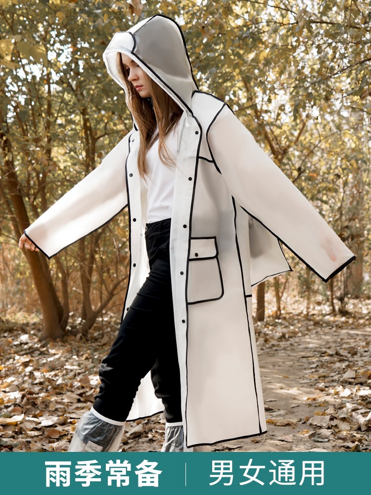 Japanese Transparent Raincoat Woman Long Version Full Body Cute Portable Riding Bike Single Hiking Outdoor waterproof