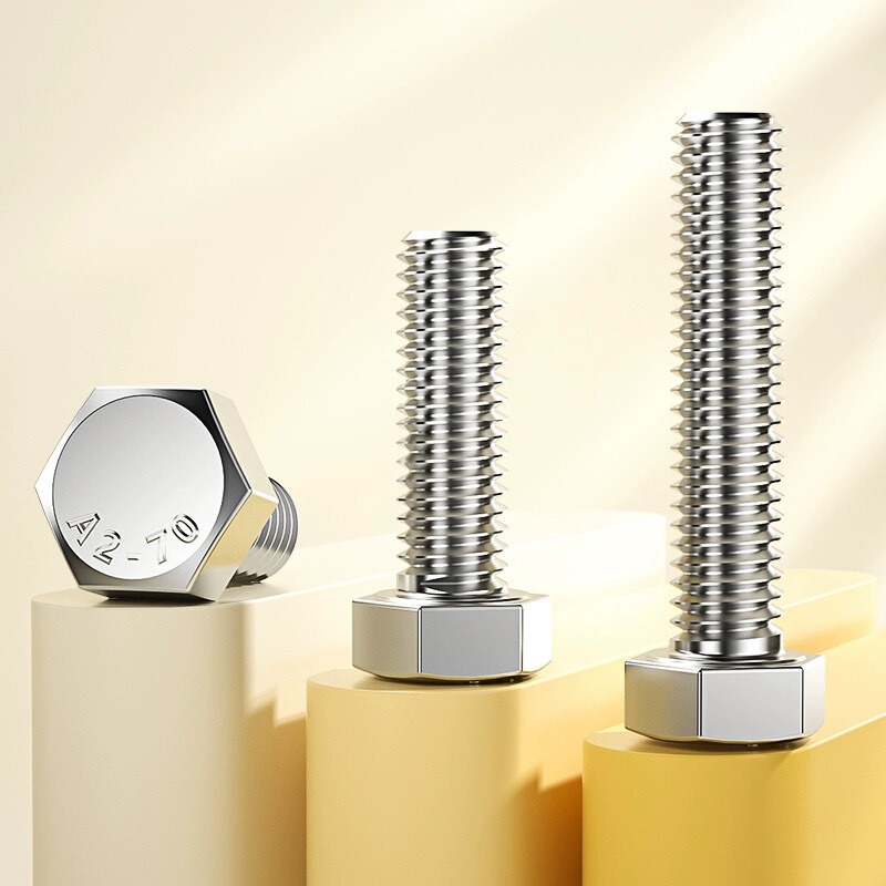 M4M5M6M8M10 304 Stainless Steel External Hexagonal Screws Hexagonal Bolts 16-20-25-30-40-90 Whole Box