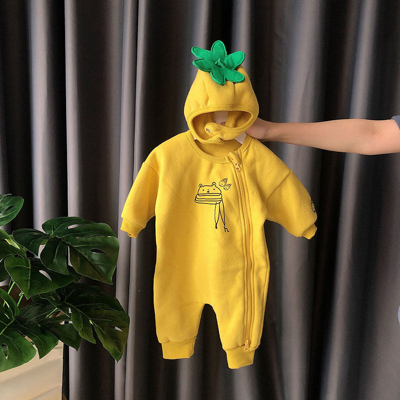 Baby Even sweaters Thin Fleece Newborn Clothes Han Edition Baby Climbing 3-month Early Childhood Harvest Autumn Winter Sweatshirt