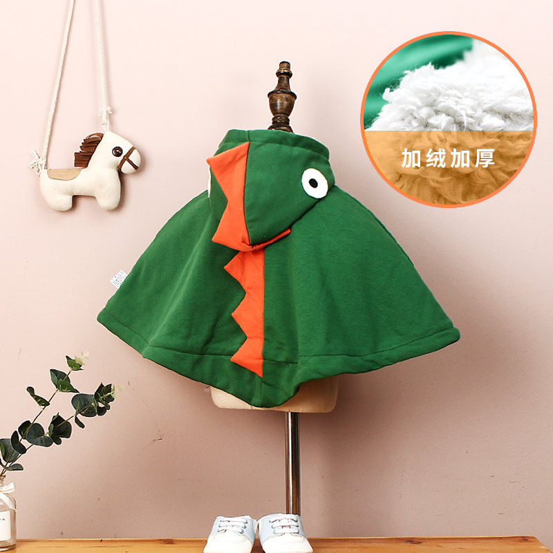 Baby cloak fall/winter baby cloak plus velvet padded newborn hug quilt windproof outside clothing shawl Korean coat