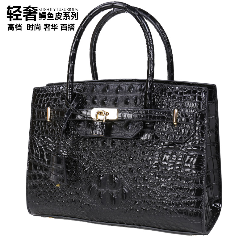 Light luxury Thai crocodile leather women's bag leather high-end large-capacity luxury platinum one-shoulder messenger handbag