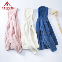 Fleece clothes mens outdoor coral velvet sportswear fleece jacket top womens autumn and winter plus velvet thickened cardigan sweater