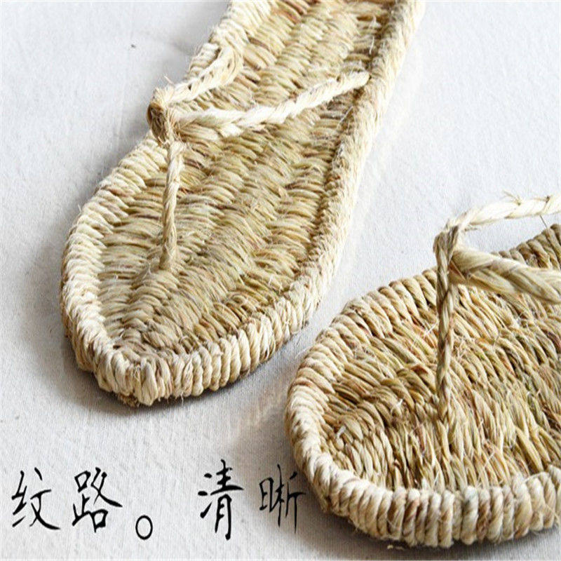 纯手工编织草鞋潮男女夏季系带凉鞋复古拖鞋红军民族表演全麻凉鞋-阿里巴巴