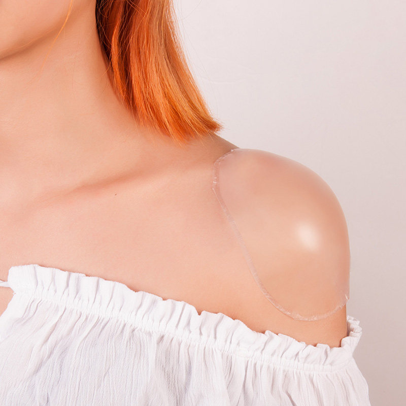 Padded Shoulder Diviner Beauty Shoulder Pad Right Angle Fake Shoulder Pad Silicone Self Adhesive Invisible Shoulder Anti-Shoulder Narrow Shoulder Genders Universal