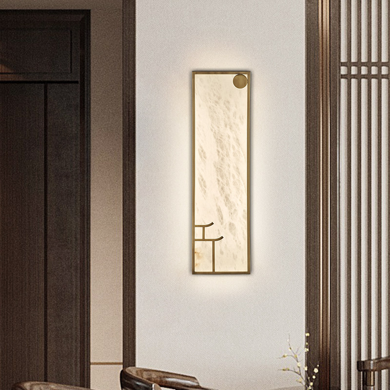 New Chinese wall lamp Living room TV Background wall Aisle Stairs Bedrooms headboard Extremely Brief Zen of Bronze Cloud Stone Lamps-Taobao