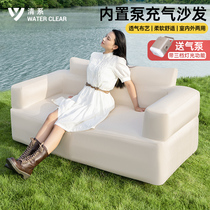 Outdoor automatic inflatable sofa lazy single and double air sofa portable camping lounge chair camping lunch break bed