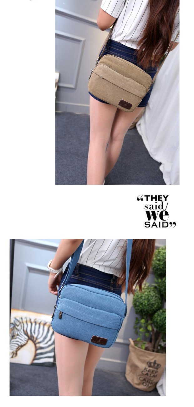 Ví nhiều lớp túi kinh doanh thu ngân túi chéo nữ túi đeo vai nam trung niên lady túi vải canvas - Túi của con người ví louis vuitton