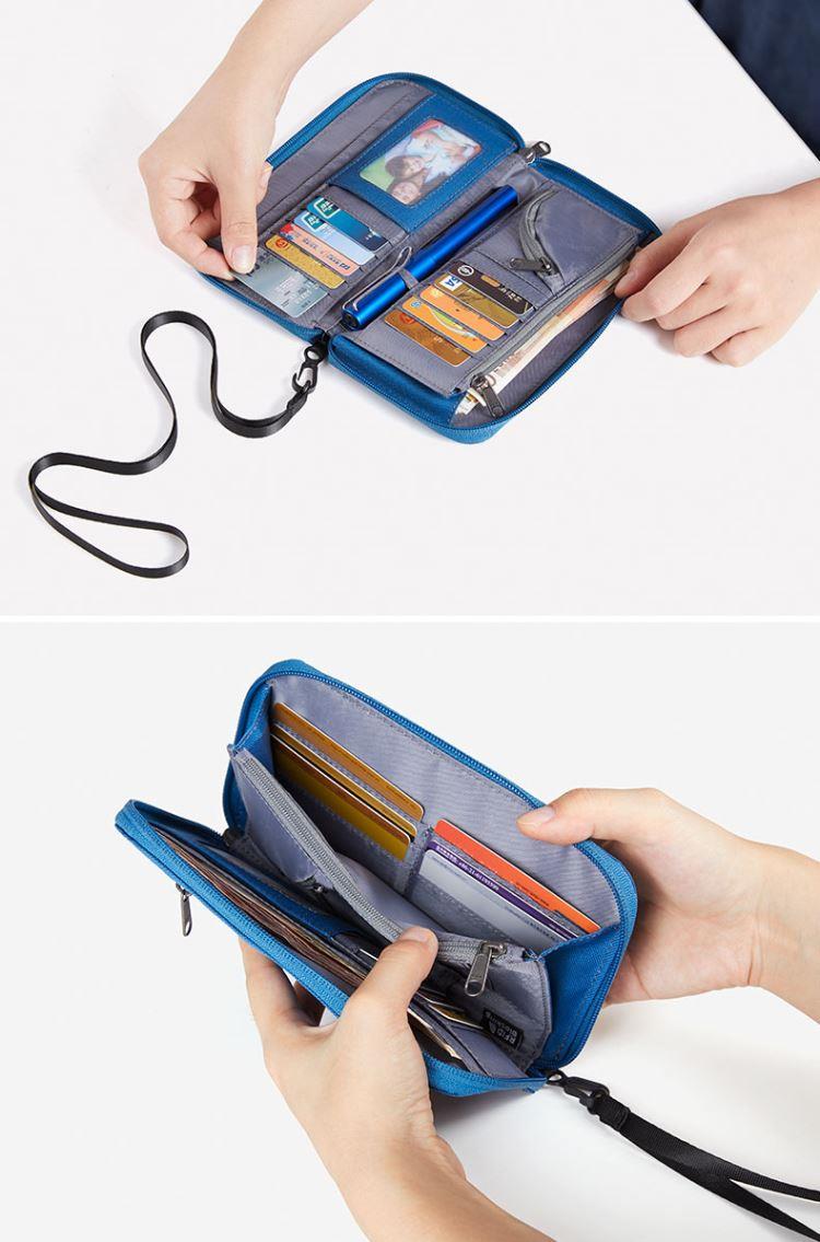 NH đa chức năng RFID chống trộm điện tử gói bao bì hộ chiếu túi bảo vệ bìa vải ví thẻ túi xách - Ví / chủ thẻ ví da pedro