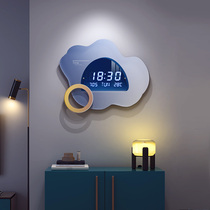 2021 new electronic clock modern minimalist hanging clock living room home timepiece fashion light extravagant and creative decorative clock