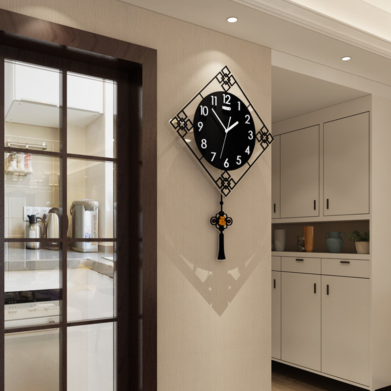 Net red Chinese clock wall clock living room personality creative fashion art modern minimalist decoration home wall clock