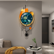 Nordic light extravagant creative clock hanging clock living room home fashion hanging wall modern minimalist tennis red decorative clock wall lamp