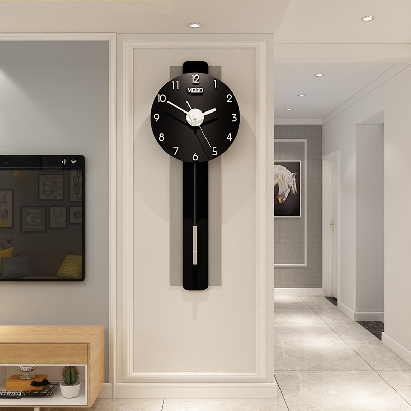 Beauty Seda Watches and clocks Living room Personality Creative Fashion Atmospheres Modern Minima Rectangular Hung Watch Mute clock