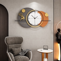 Modern minimalist atmosphere hanging clock Living room Light extravagant netting Red Decorative Clocks Home Fashion Creative Restaurant Clock Hanging Wall
