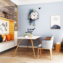 Clear cabin clock hanging bell living room modern minimalist personality clock light lavish hanging wall home fashion idea muted hanging table