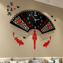 Chinese style clock wall clock living room creative home atmosphere Chinese personality Wall watch decoration fashion hanging watch