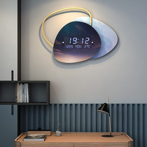 Living room hanging bell high-end 2021 new electronic timepieces Home Fashion modern net red Pole minimalist decoration hanging wall clock