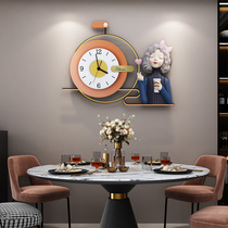Nordic hanging clocks modern minimalist light extravaganza Living room clocks Home Fashion Decoration Online Red Restaurant Creative Clock Hanging Wall