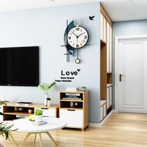 Nordic timepiece hanging clock Living room Modern minimalist Decorative Clock Light Lavish Hanging Wall Home Fashion Creativity Muted Hanging Watch