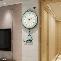 Creative trend Nordic watch wall clock Living room household fashion mute Modern simple personality Art deco clock