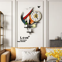 Clear Cabin Hanging clock Living room Home Watch Modern minimalist Personality Creative Restaurant Nordic Net Red Muted Art Clock